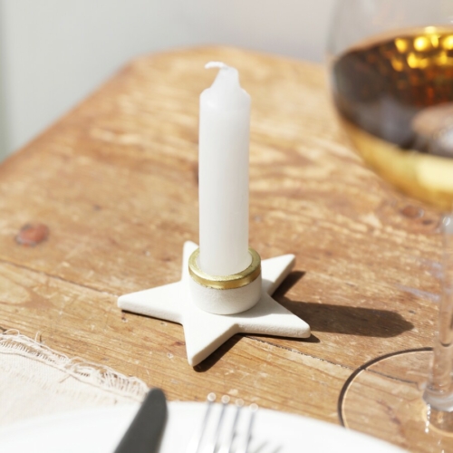 star ceramic candle holder by Lisa Angel
