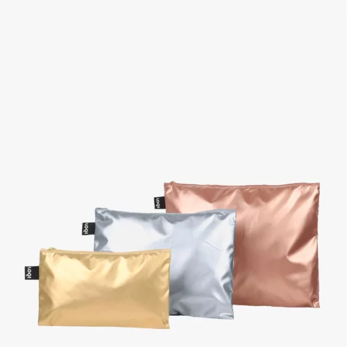 3 metallic zip pockets by Loqi