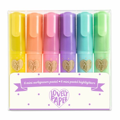 mini pastels highlighters by lovely paper for Djeco