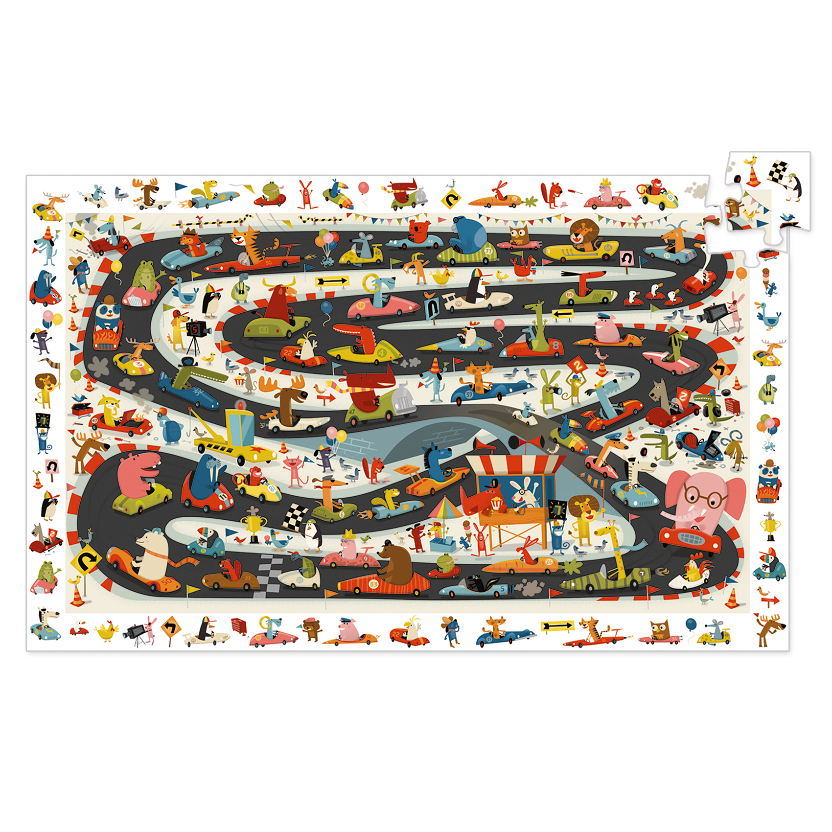 car rally observation puzzle by Djeco