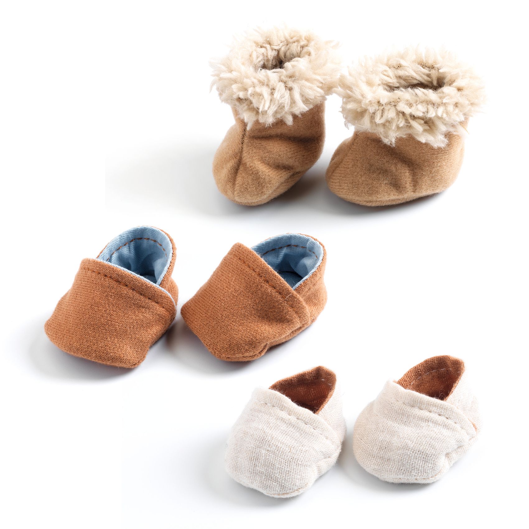 Baby Pomea 3 pairs of slippers by Djeco