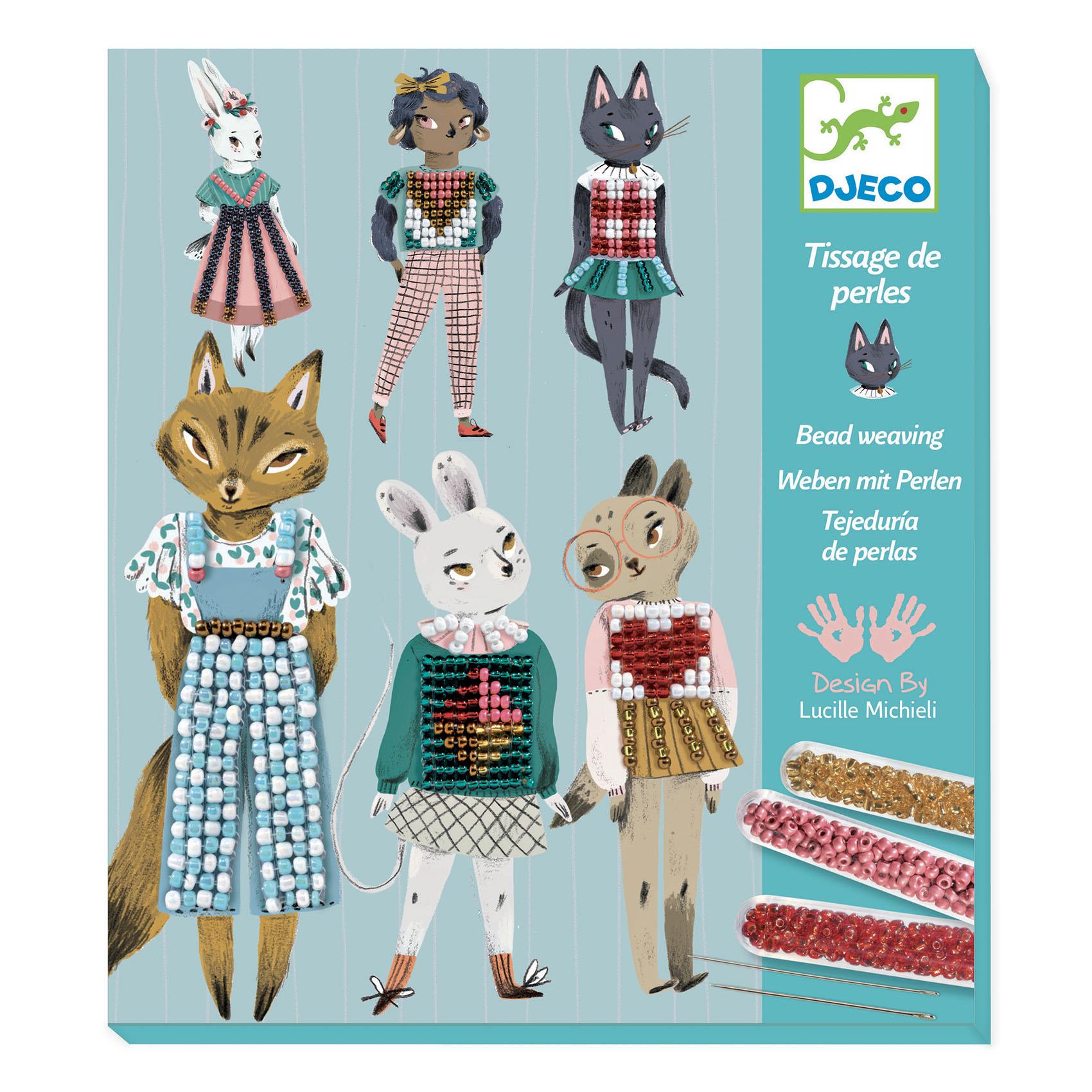 beads weaving kitty cats by Djeco