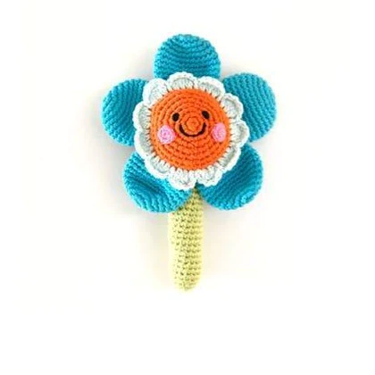 stick rattle flower blue by pebblechild