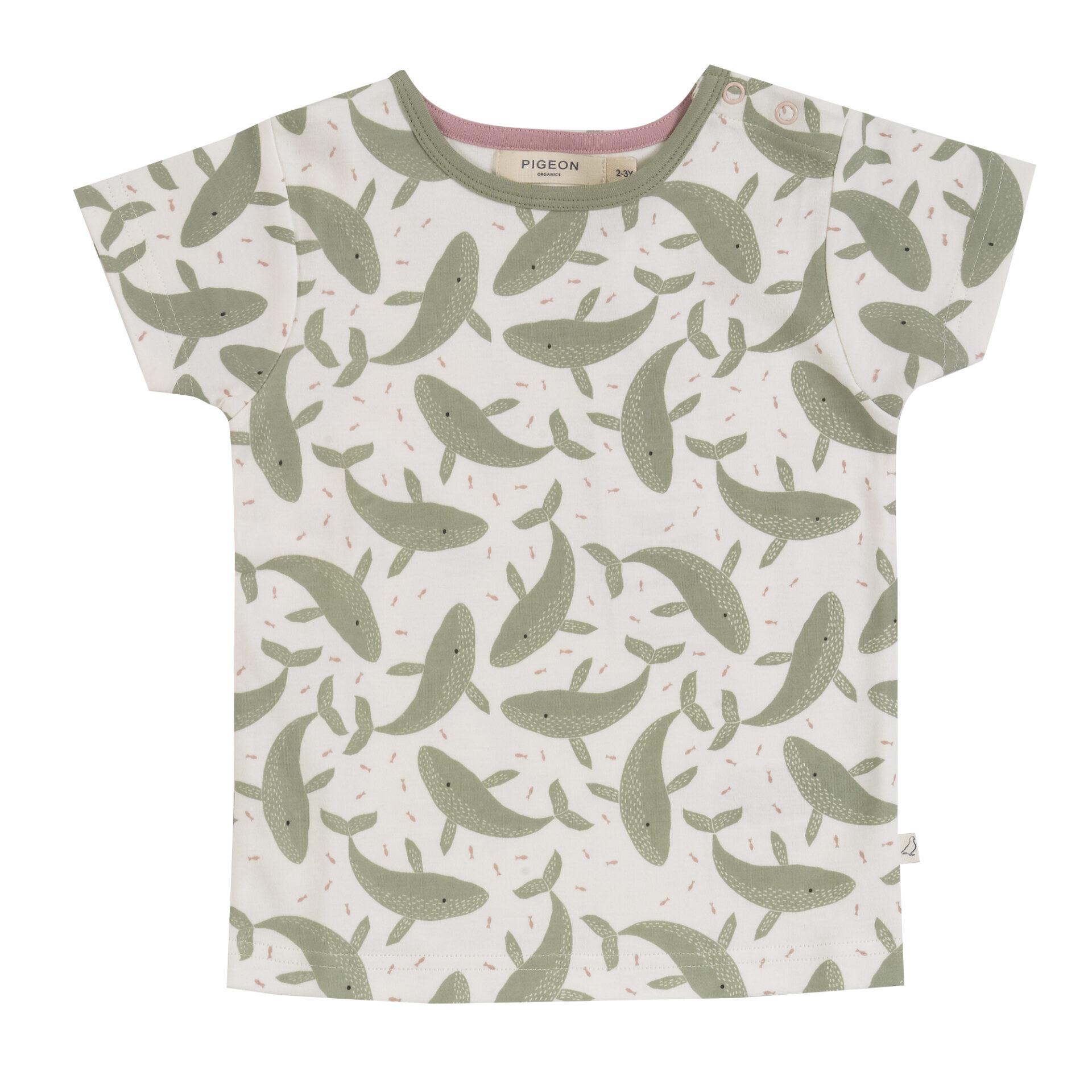 Short Sleeves T shirt whales by Pigeon organics SS23