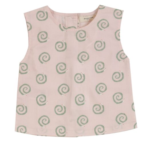 sleeveless top snakes green by Pigeon Organics SS23