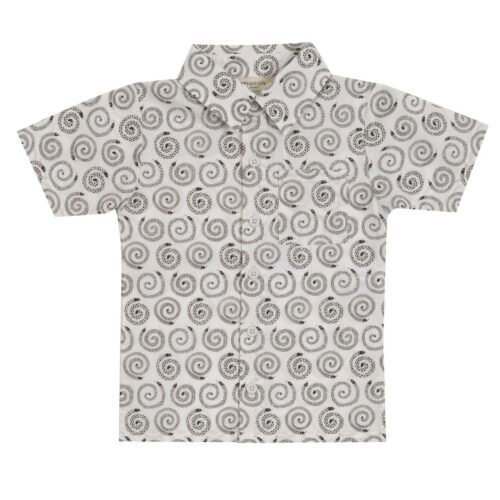 summer woven shirt snakes grey by Pigeon organics SS23