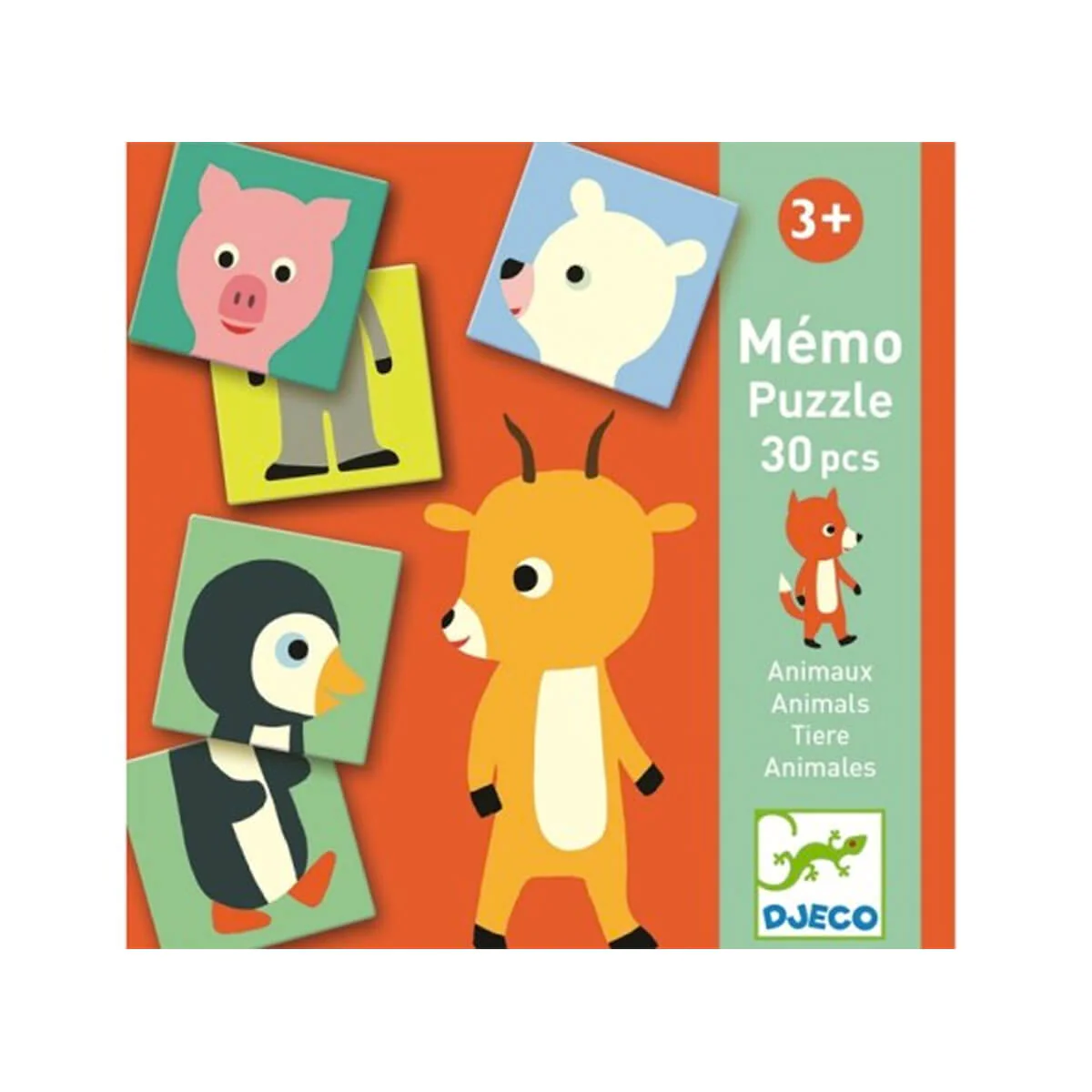 Memo puzzle animals by djeco