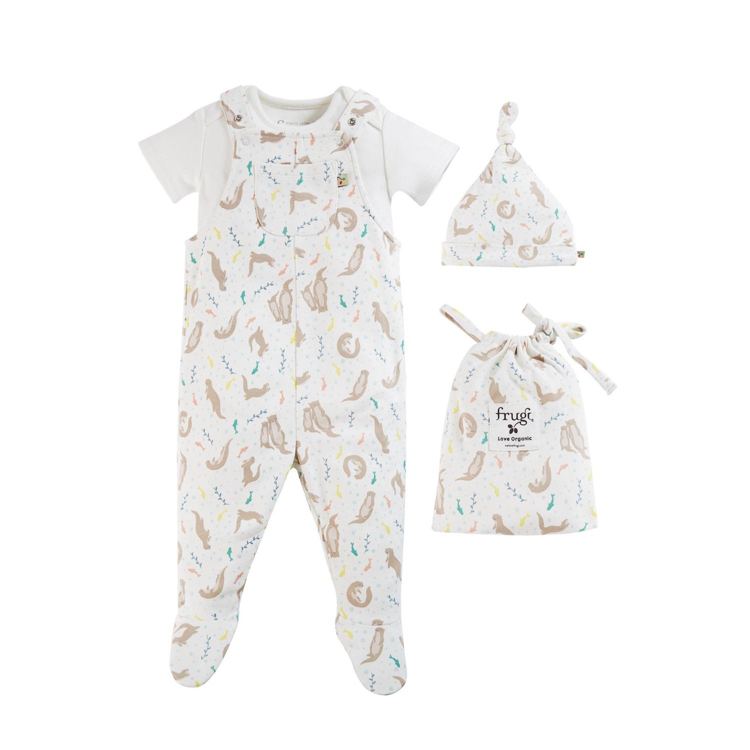 Otterly Dungarees Baby Gift Set by Frugi SS23