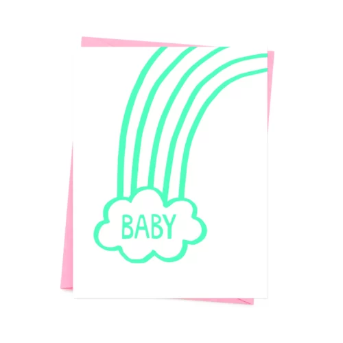 rainbow baby card by 1973