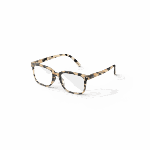 Oversized rectangle reading glasses frame L light Tortoise by Izipizi