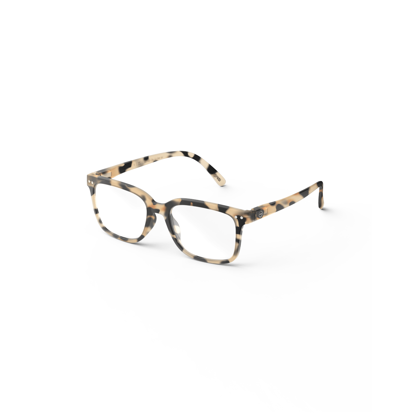 Oversized rectangle reading glasses frame L light Tortoise by Izipizi