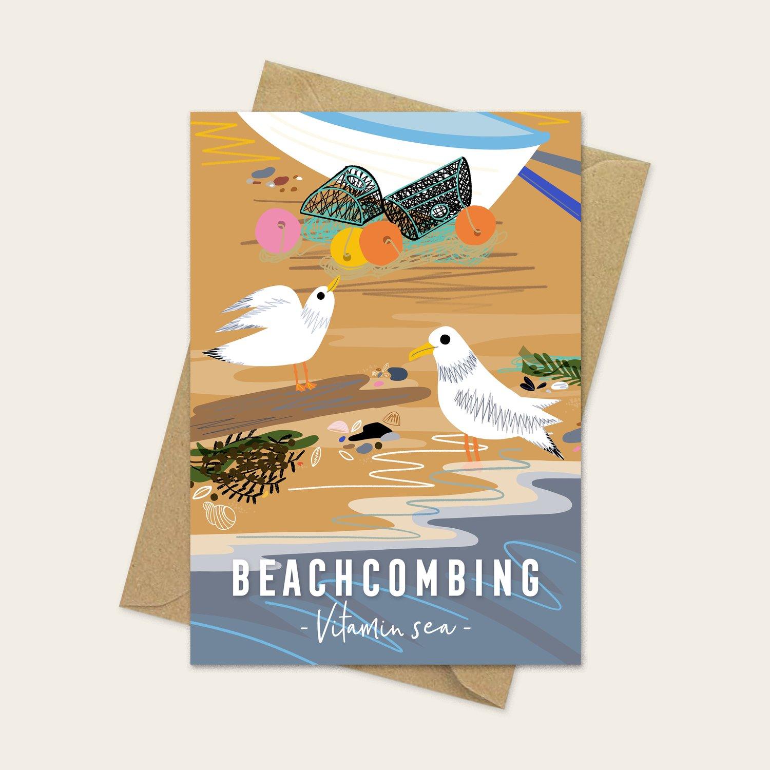 beachcombing card by Onneke
