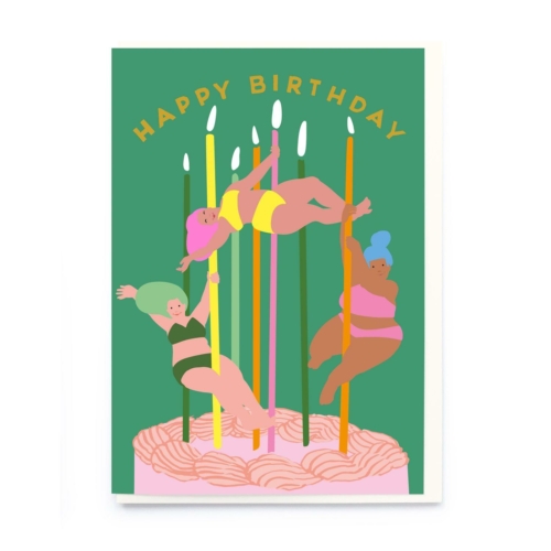 pole dancers birthday card by Noi Publishing