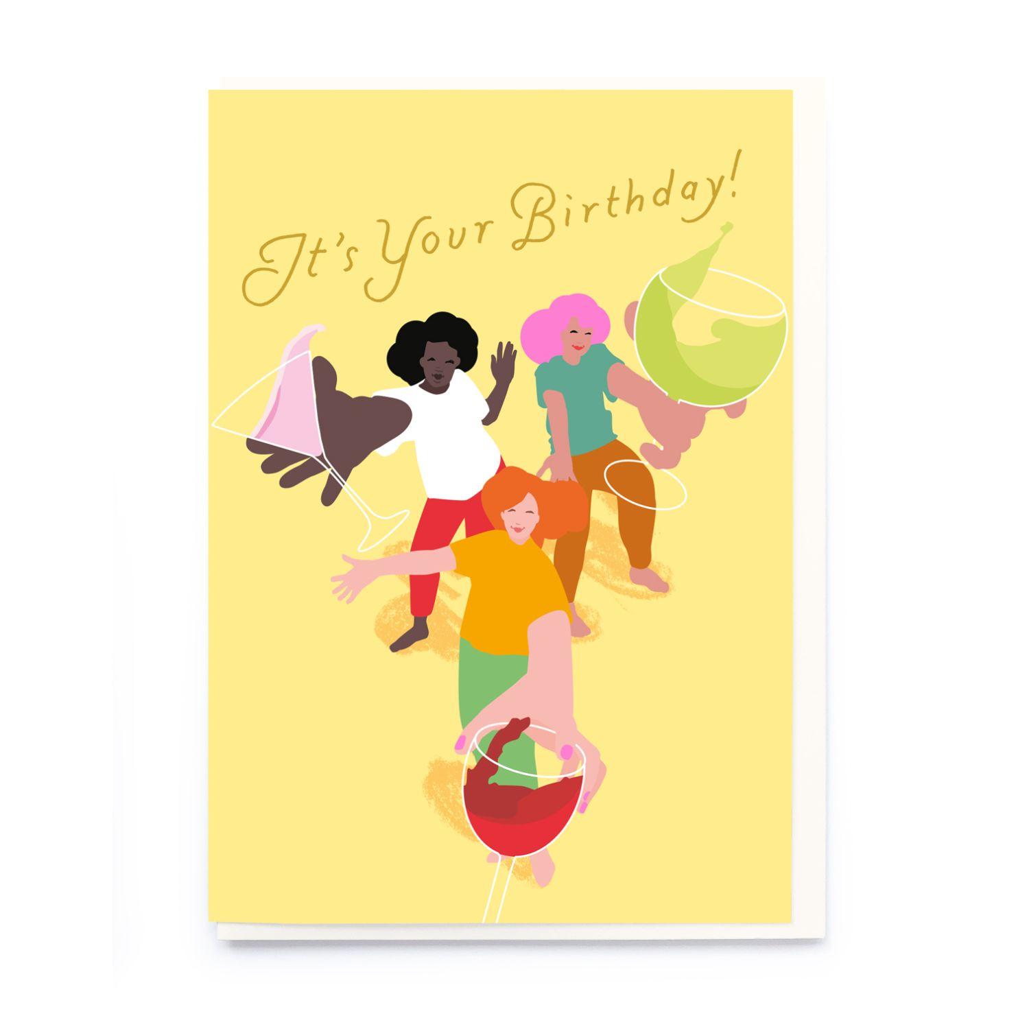 birthday cheers on yellow card by Noi Publishing