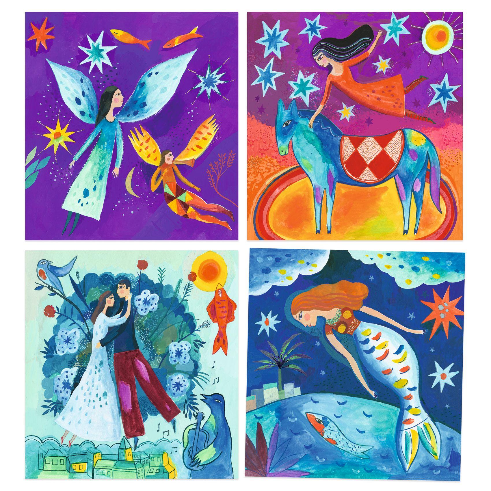 in a dream inspired by Marc Chagall by djeco