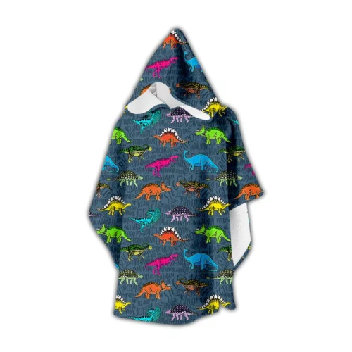 Dinosaurs towelling Poncho by Slipfree