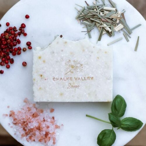 sky salt soap bar by chalke valley soaps