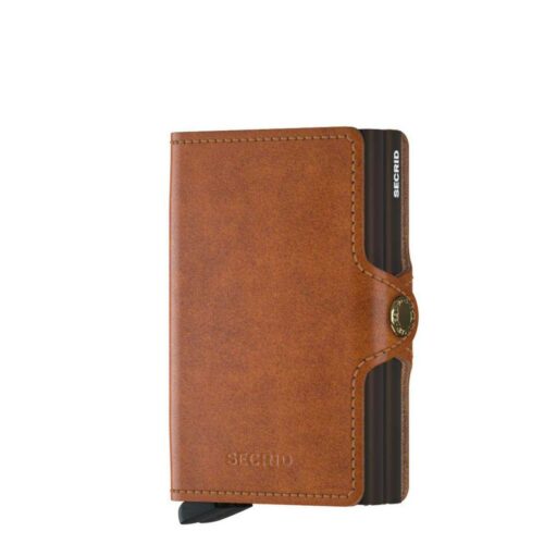 twin wallet cognac brown by secrid