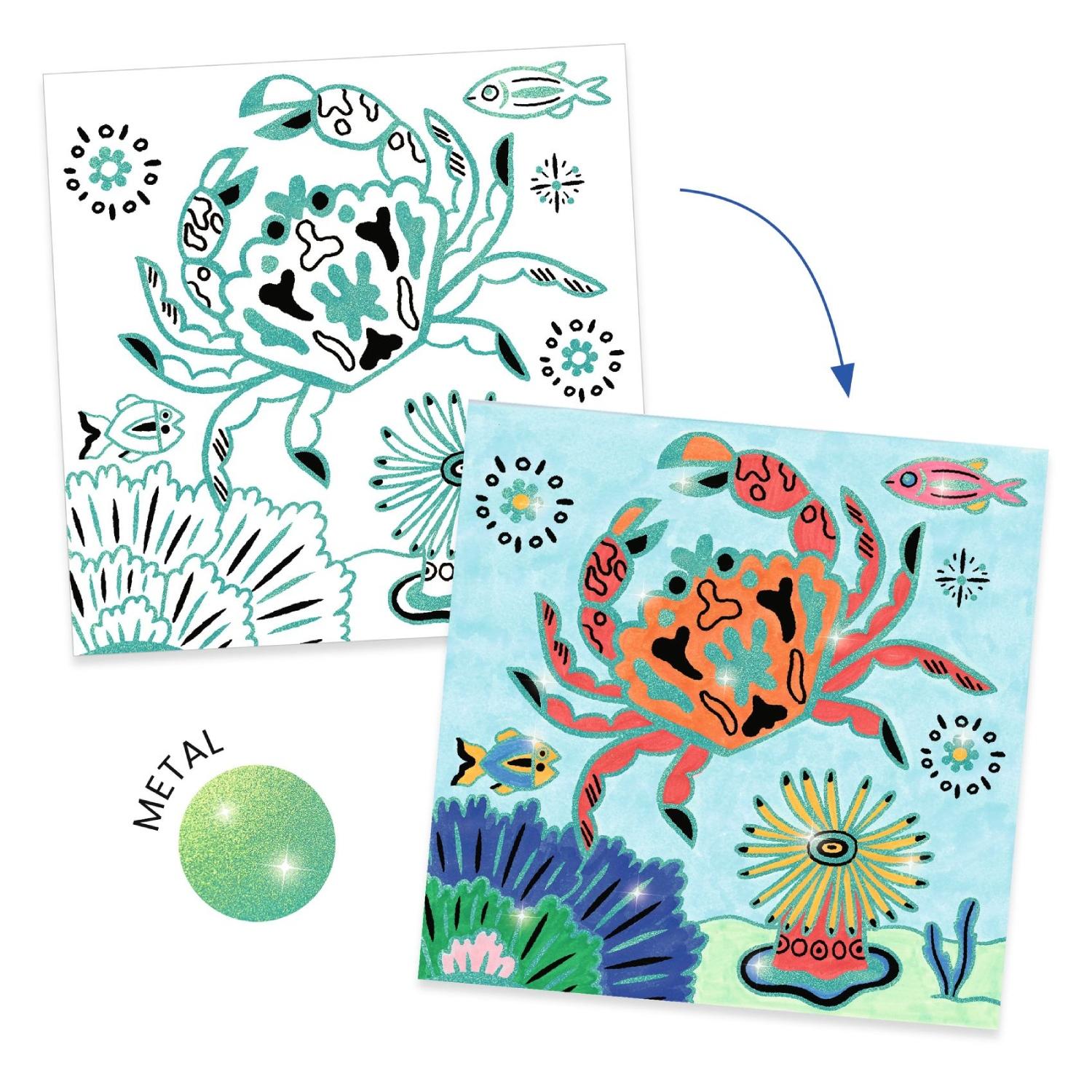 colouring surprises under the sea by djeco