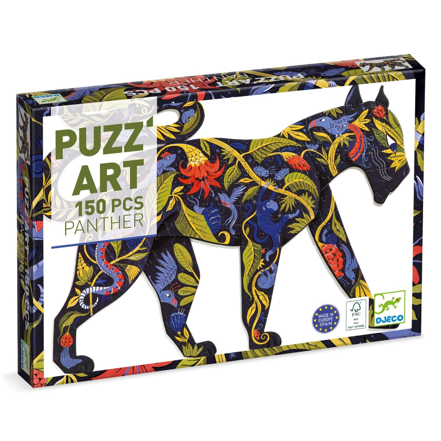 puzz'art panther 150 pieces by djeco