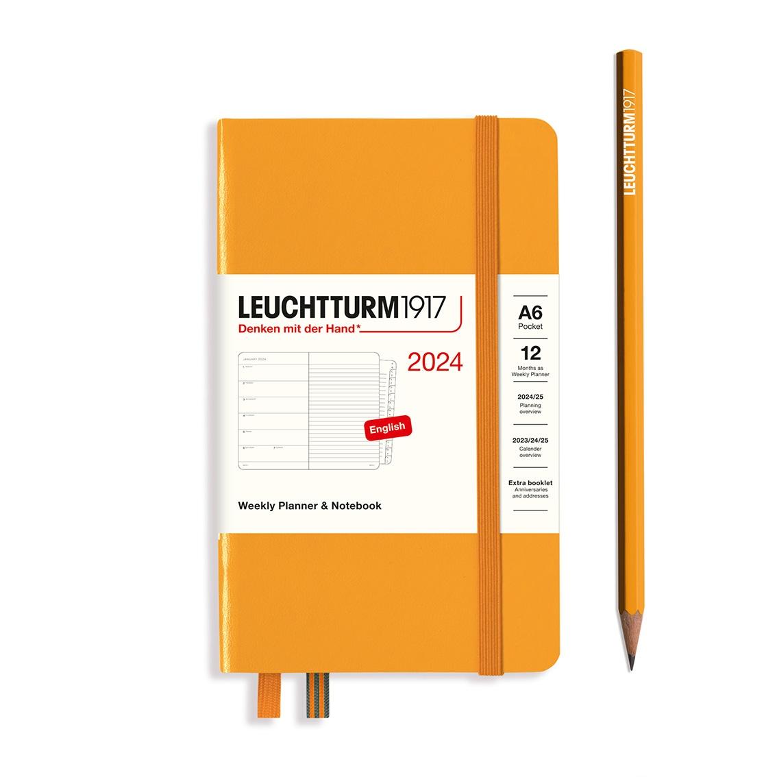 hardcover weekly planner and notebook pocket rising sun by Leuchtturm1917