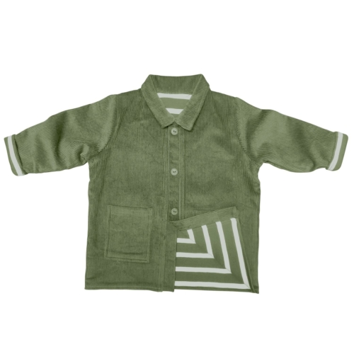 Lined utility jacket greeen by pigeon organics for AW23