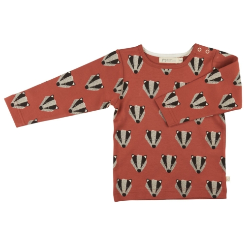 T shirt badger orange long sleeve aw23 by pigeon organics