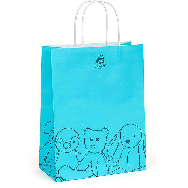 jellycat blue paper gift bag