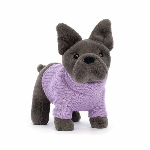 sweater french bulldog purple by jellycat