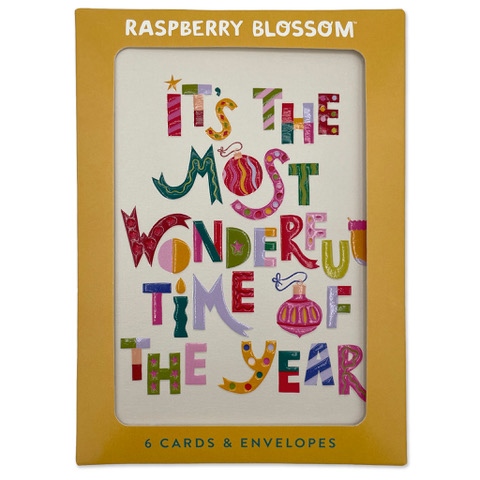 wonderful time of the year cards set by raspberry blossom