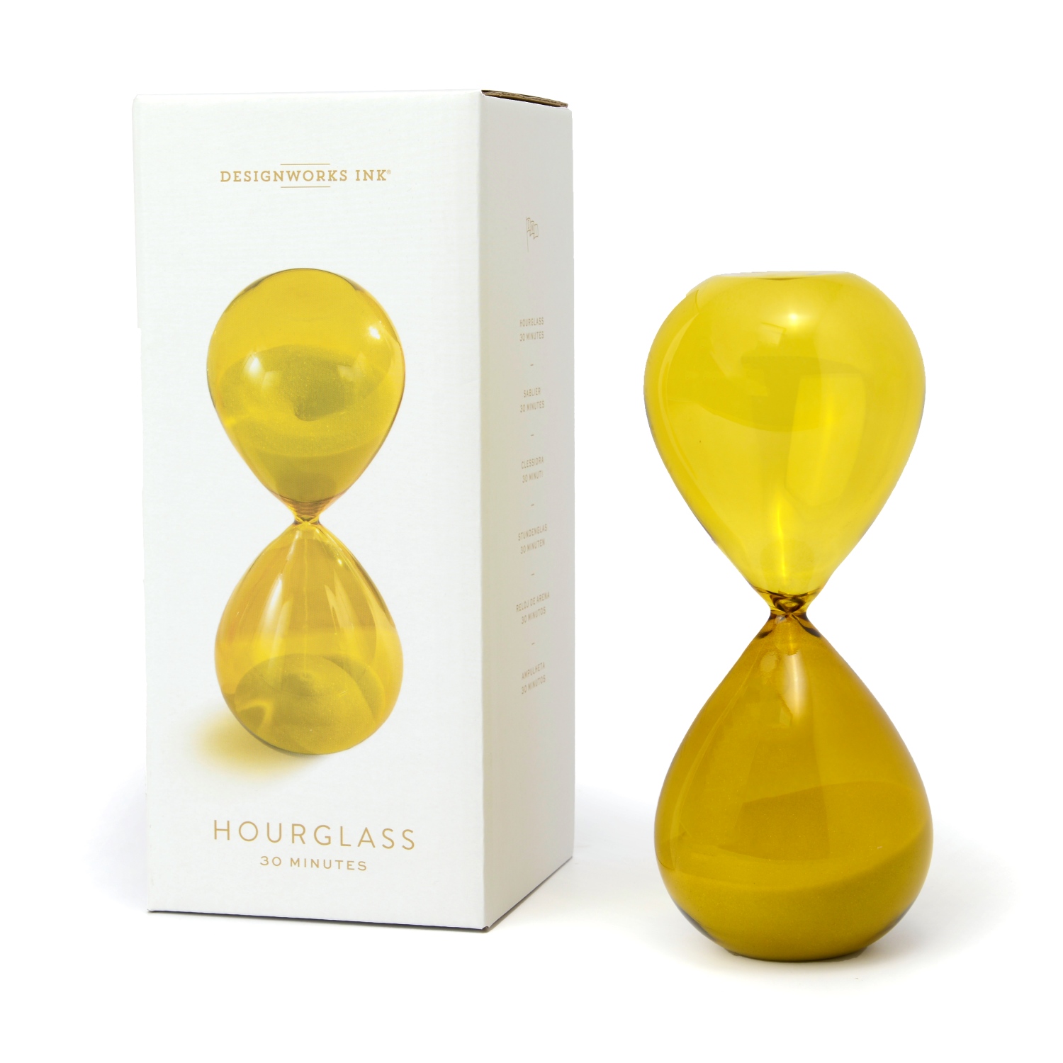 hourglass chartreuse 30 minutes by designworks collective