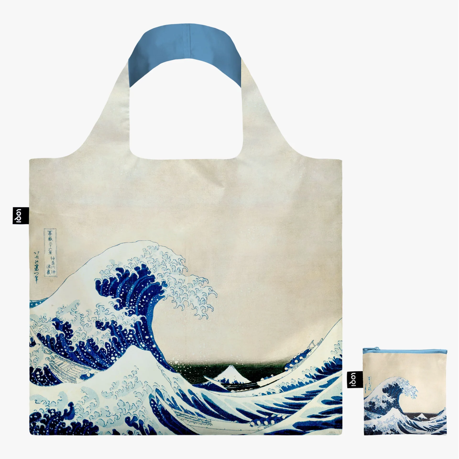 recycled hokusai wave shopper by loqi