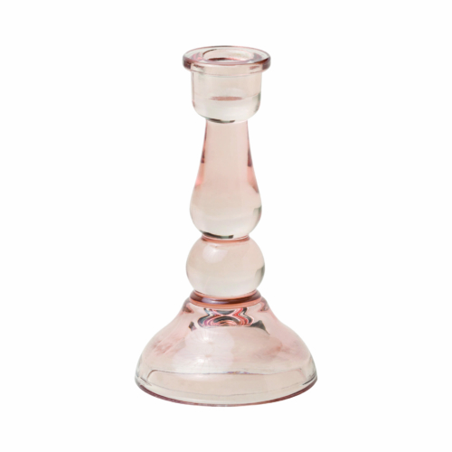 Tall Glass Taper Holder Pink by paddywax