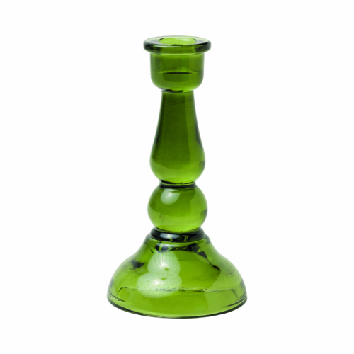 Tall Glass Taper Holder Green by paddywax