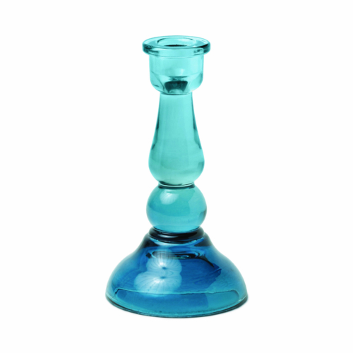 Tall Glass Taper Holder Blue by paddywax