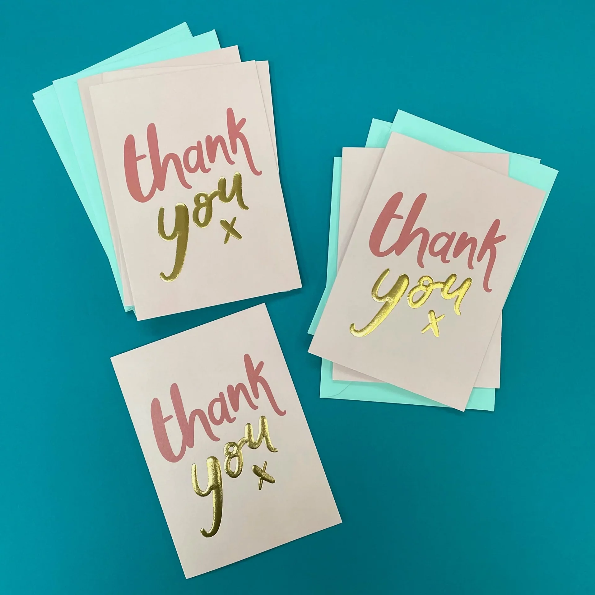thank you cards set luxury by raspberry blossom