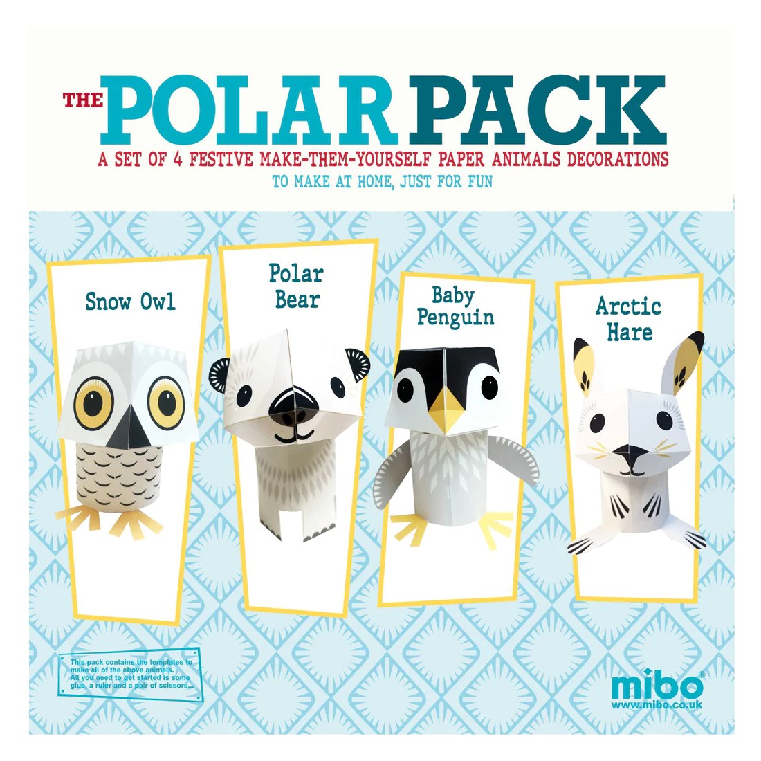 the polar pack paper animals kit by Mibo