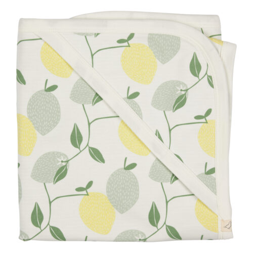 reversible hooded blanket lemons by pigeon organics SS2024