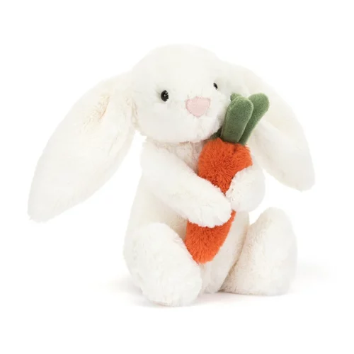 small bashful bunny with carrot by jellycat