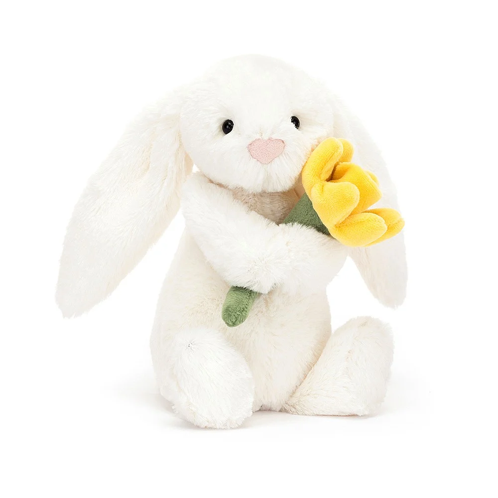 small bashful bunny with daffodil by jellycat
