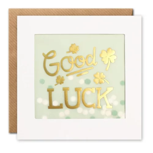 good luck gold clover shakies card by james ellis