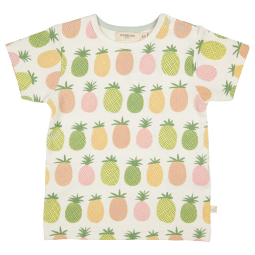 t-shirt pineapples by pigeon organics SS2024