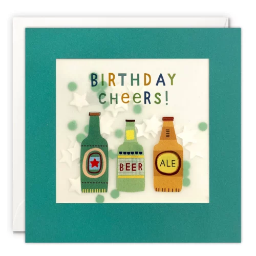 birthday beer bottles shakies card by james ellis