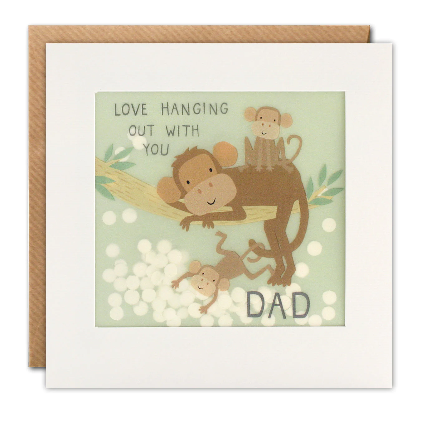 father's day monkeys card by james ellis