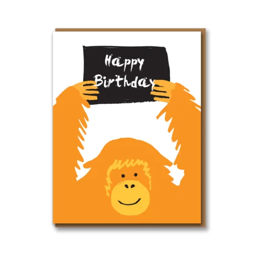 orangutan birthday card by 1973