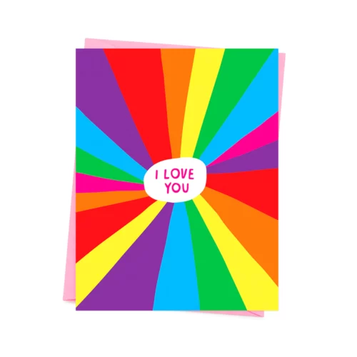 rainbow i love you card by 1973