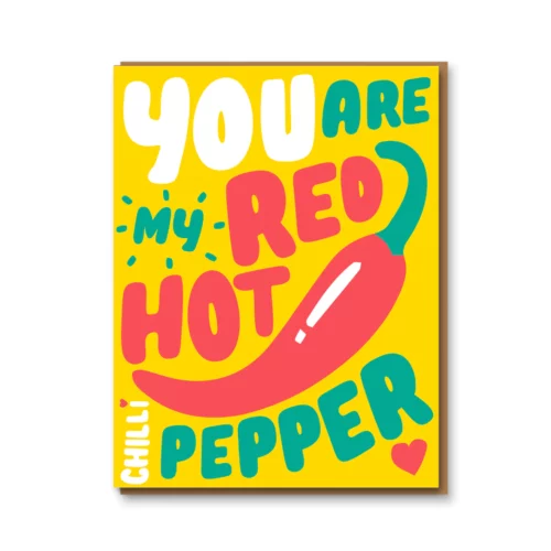 red hot chilli pepper card by 1973