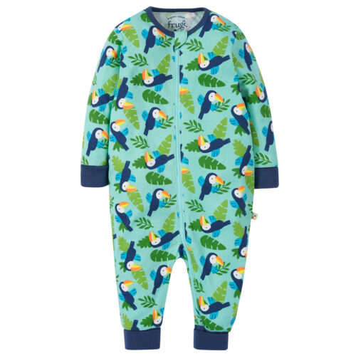 zip up all-in-one toucan by Frugi SS24