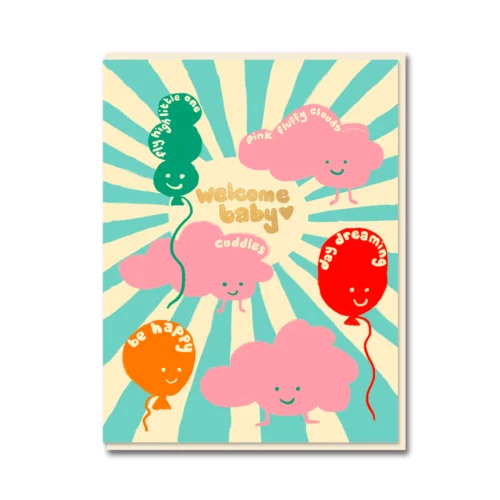 New baby clouds card by 1973
