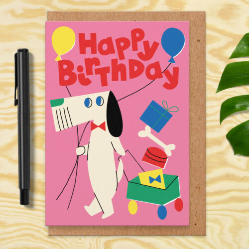 birthday dog card by studio boketto